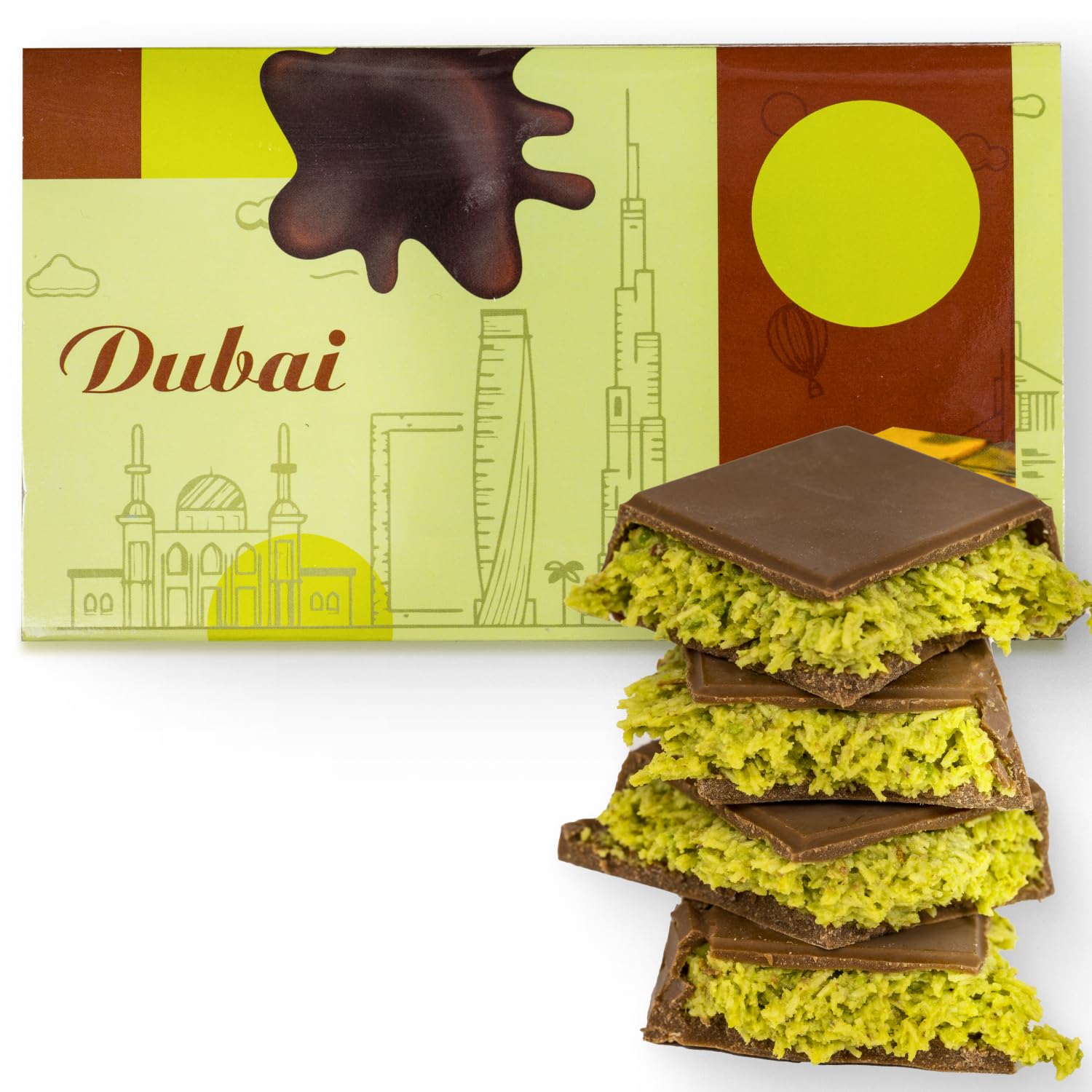 Dubai Chocolate Bar with Pistachio – 7 oz